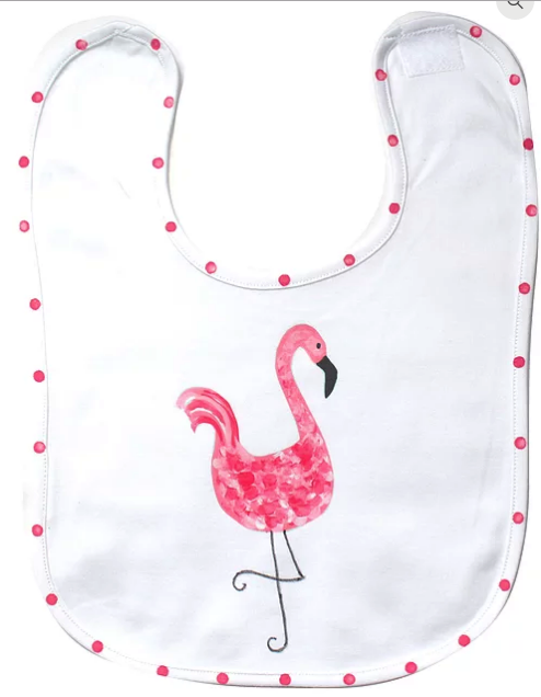 Pink Flamingo Baby Bib - Sale Price $12.00