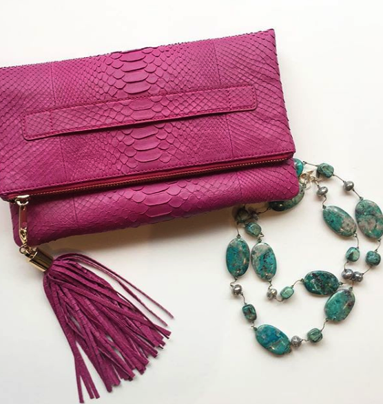 Fold Over Clutch & Necklace