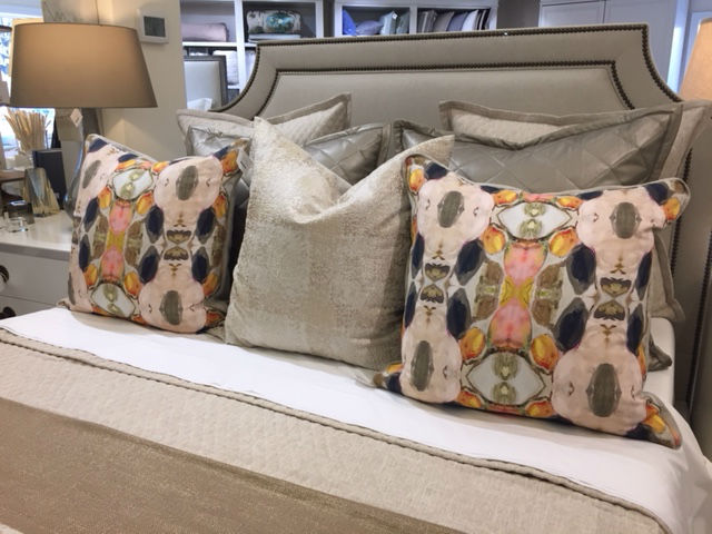 Windy O'Conner pillows add a pop of color!