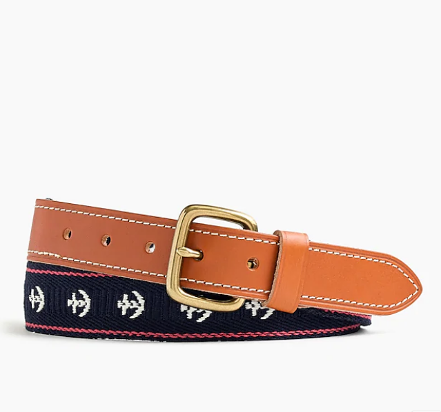 Anchor Embroidered Belt